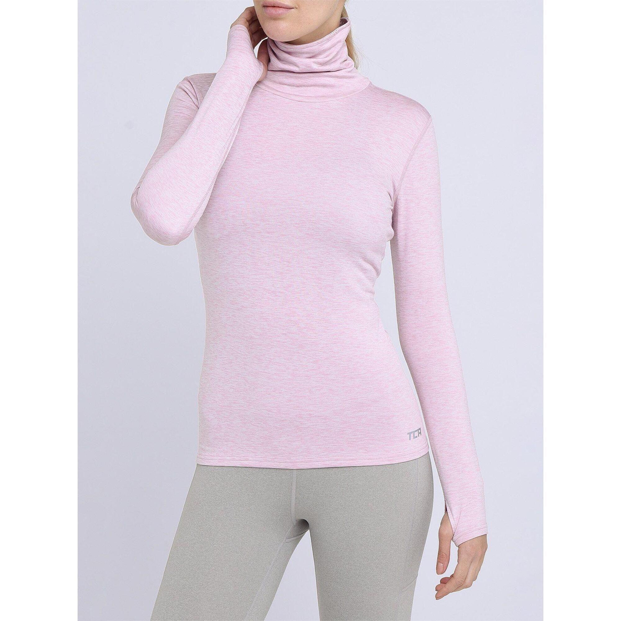 TCA Women's Thermal Funnel Neck Top - Sweet Lilac
