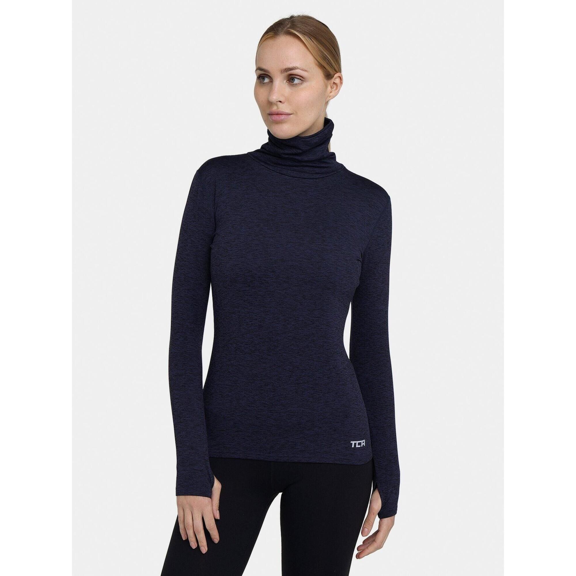 TCA Women's Thermal Funnel Neck Top - Night Sky