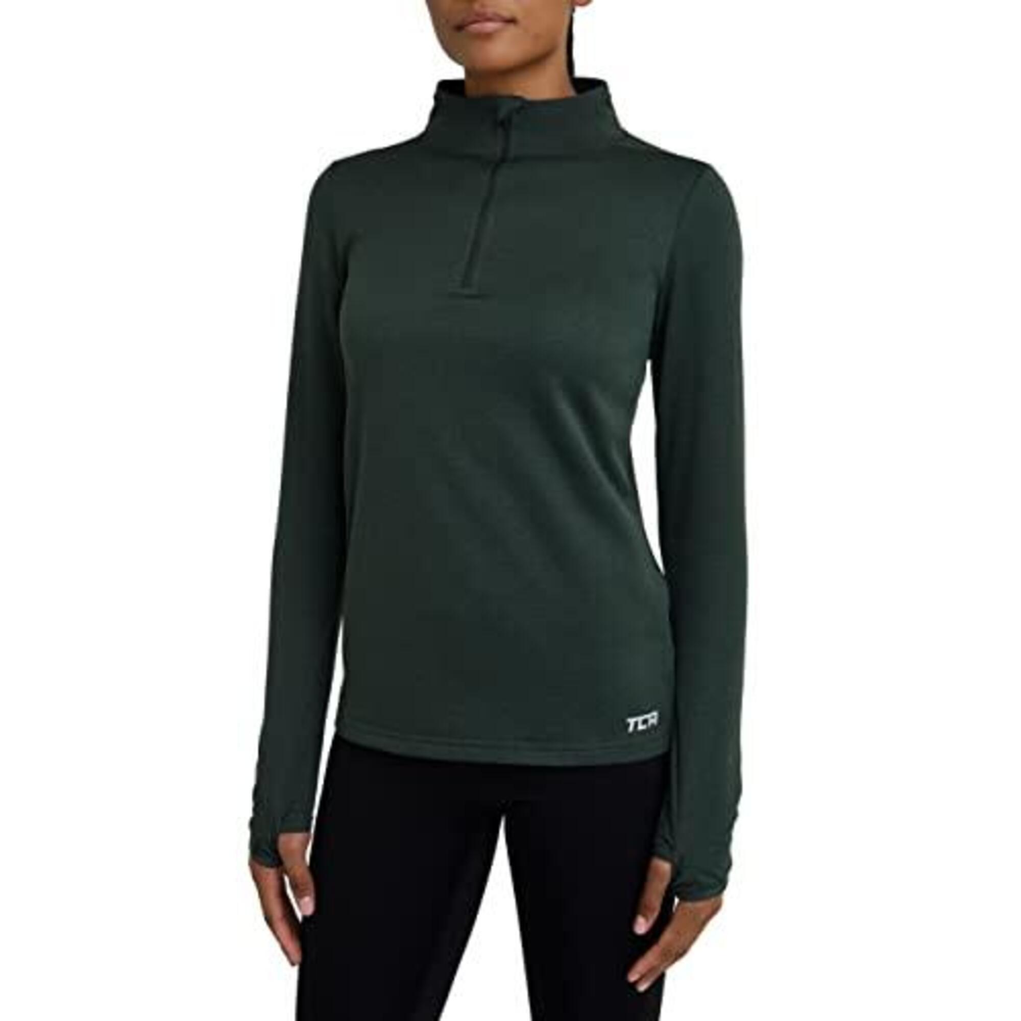 Women’s Cloud Fleece ¼ Zip Top with Zip Pocket - Deep Forest 1/5