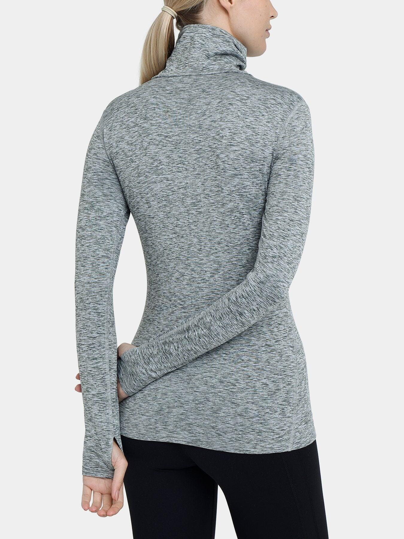 Women's Thermal Funnel Neck Top - Quiet Shade Marl 2/5