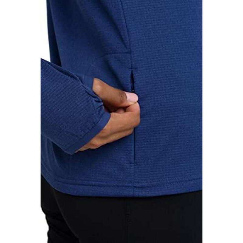 Haut Cloud Fleece avec Fermeture 1/4 et Poche à Fermeture Éclair pour Femmes