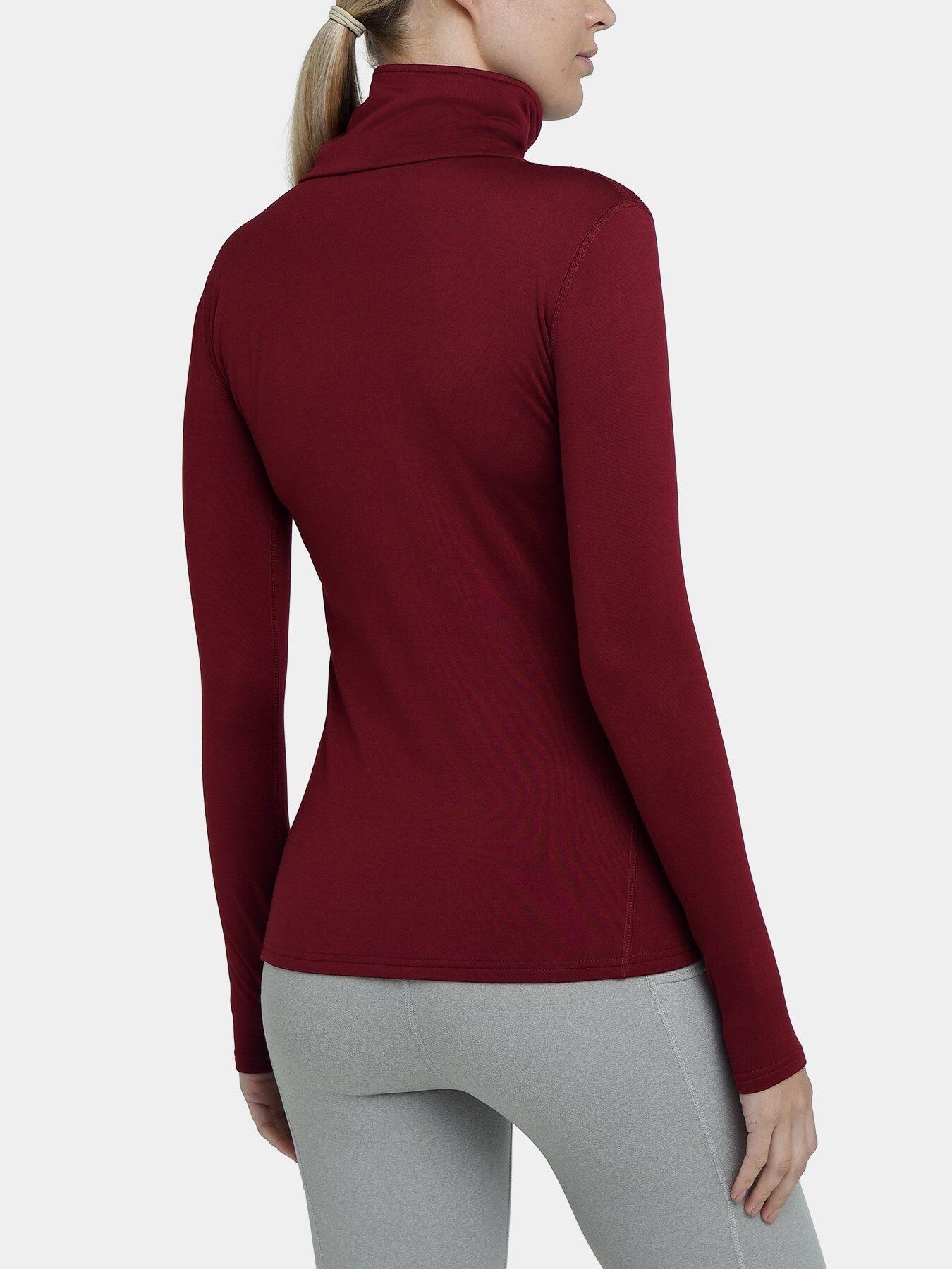 Women's Thermal Funnel Neck Top - Cabernet 2/5