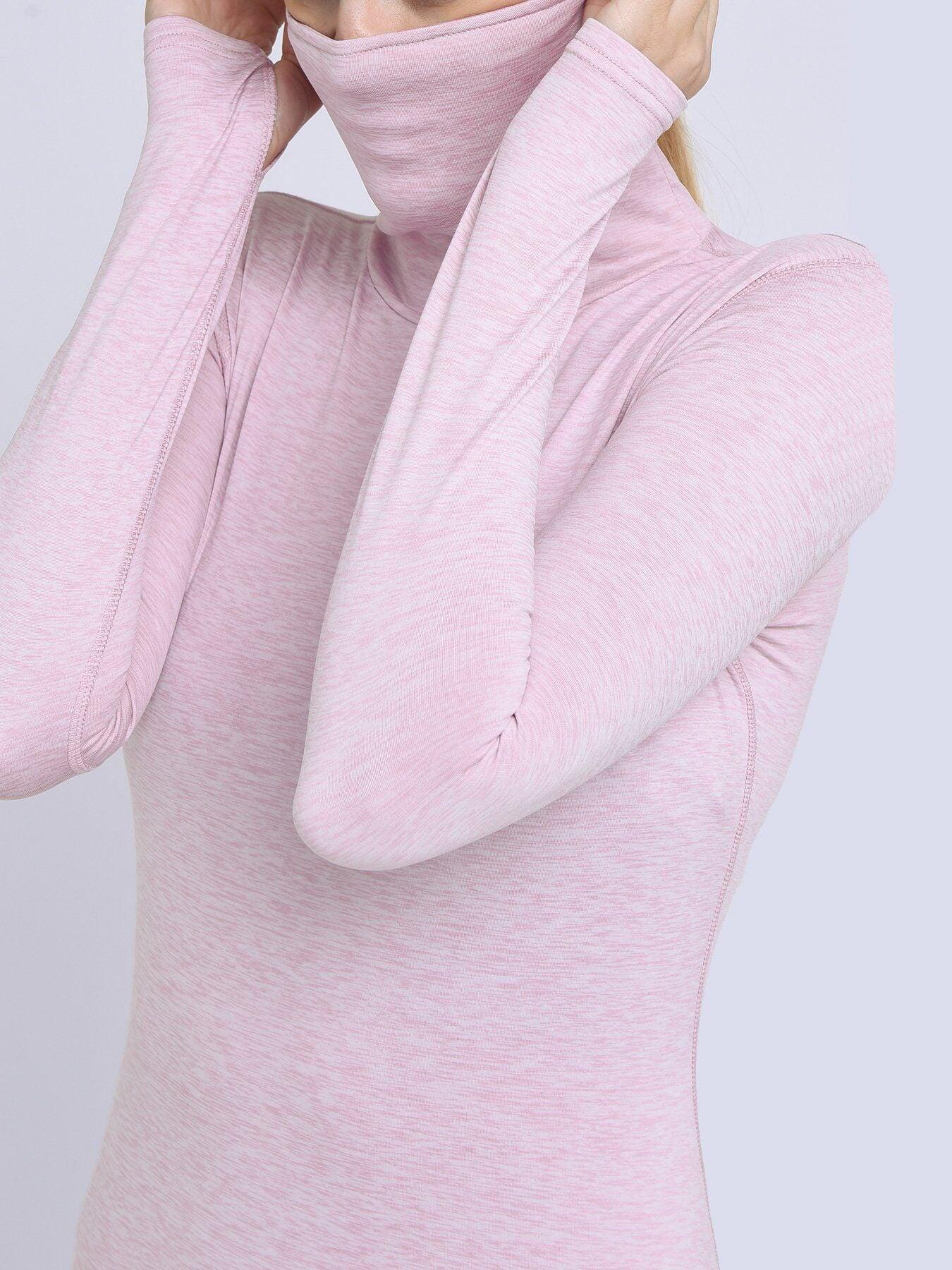 Women's Thermal Funnel Neck Top - Sweet Lilac 3/5