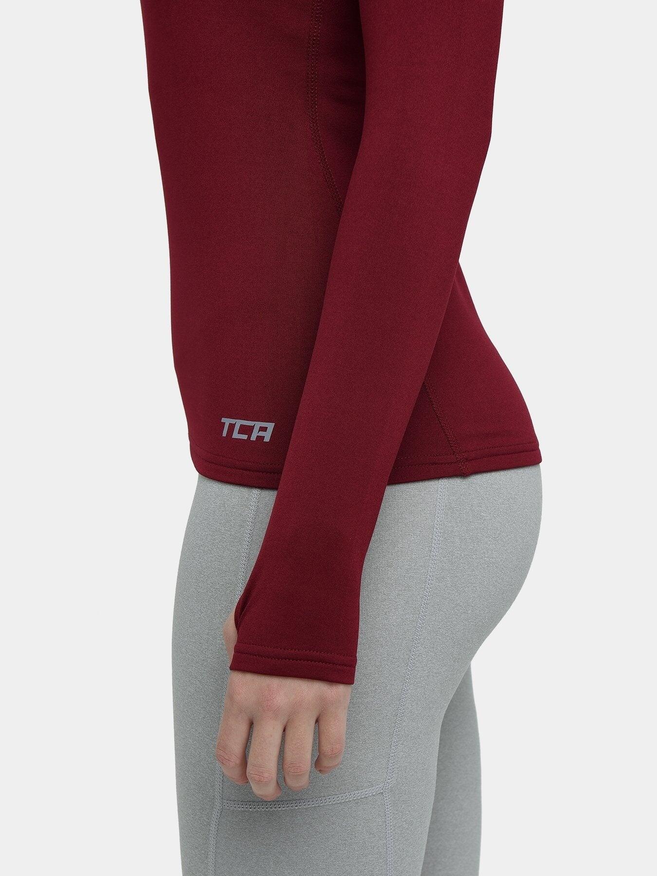 Women's Thermal Funnel Neck Top - Cabernet 4/5