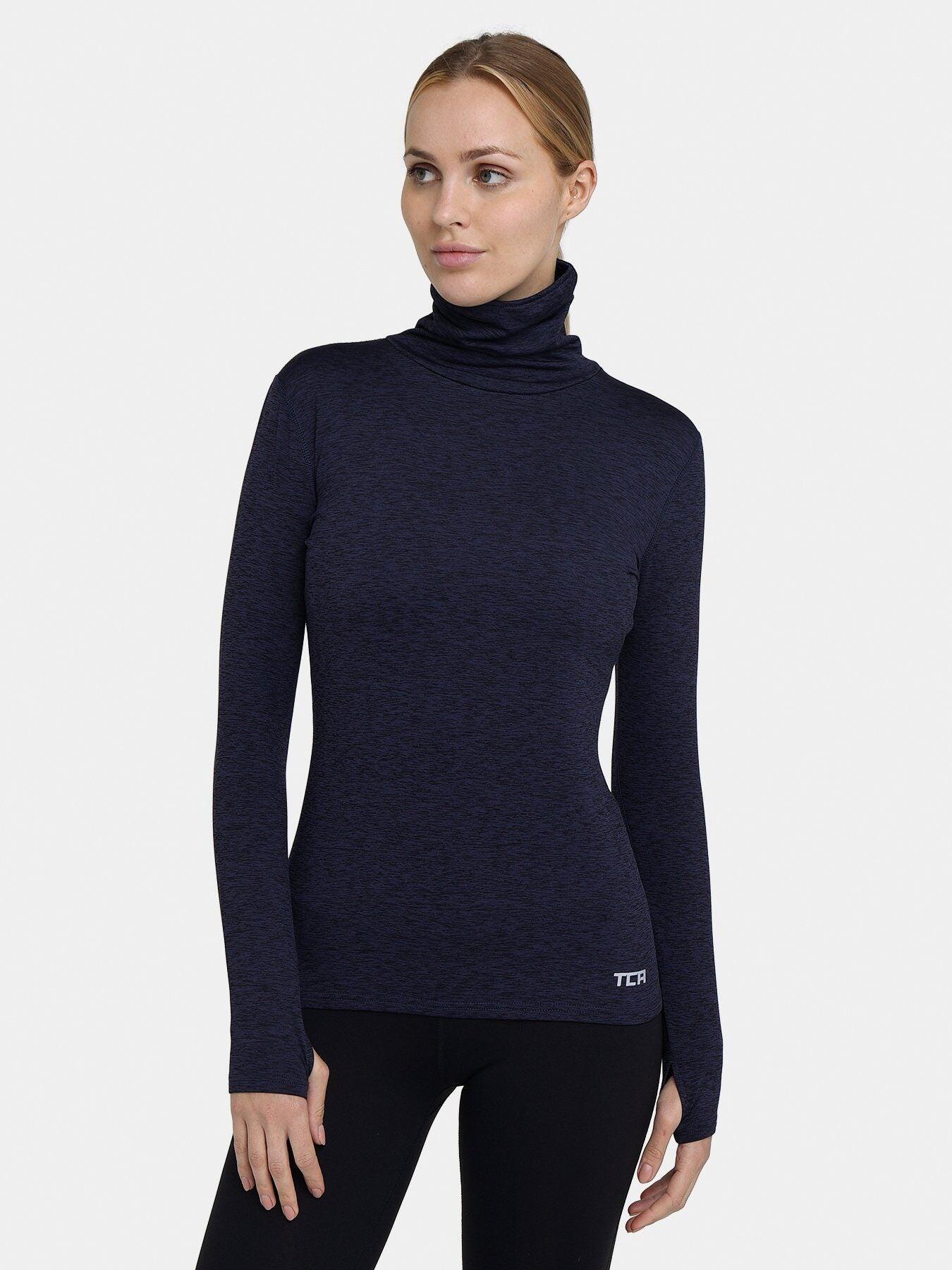 TCA Women's Thermal Funnel Neck Top - Night Sky