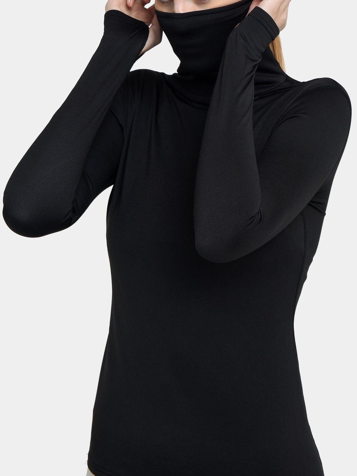 Women's Thermal Funnel Neck Top - Black Rock 3/5