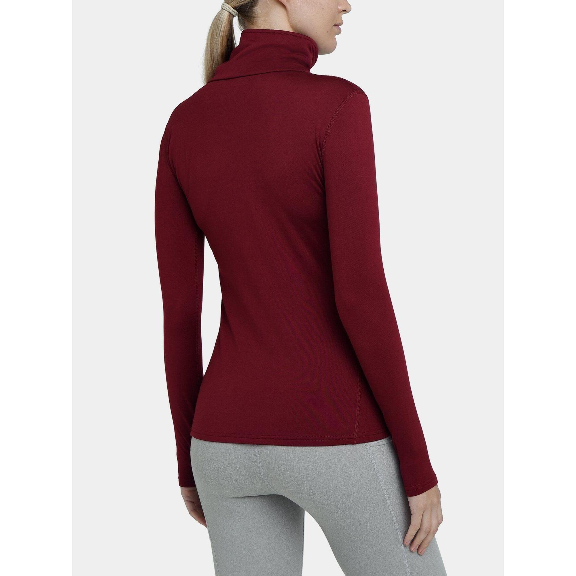 Women's Thermal Funnel Neck Top - Cabernet 2/5