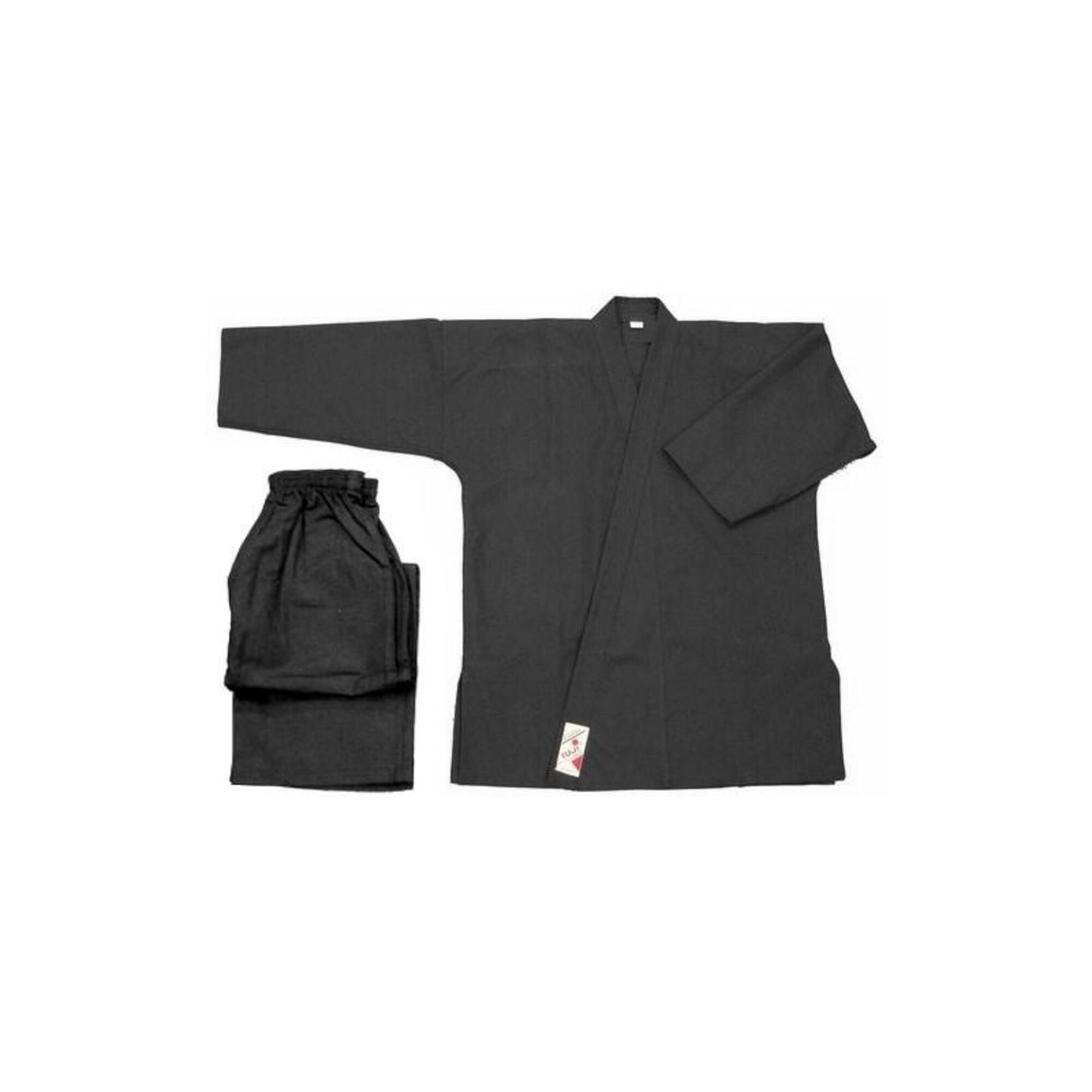 Zwarte Kimono - Vo phuc zwart katoen initiatie 8 oz