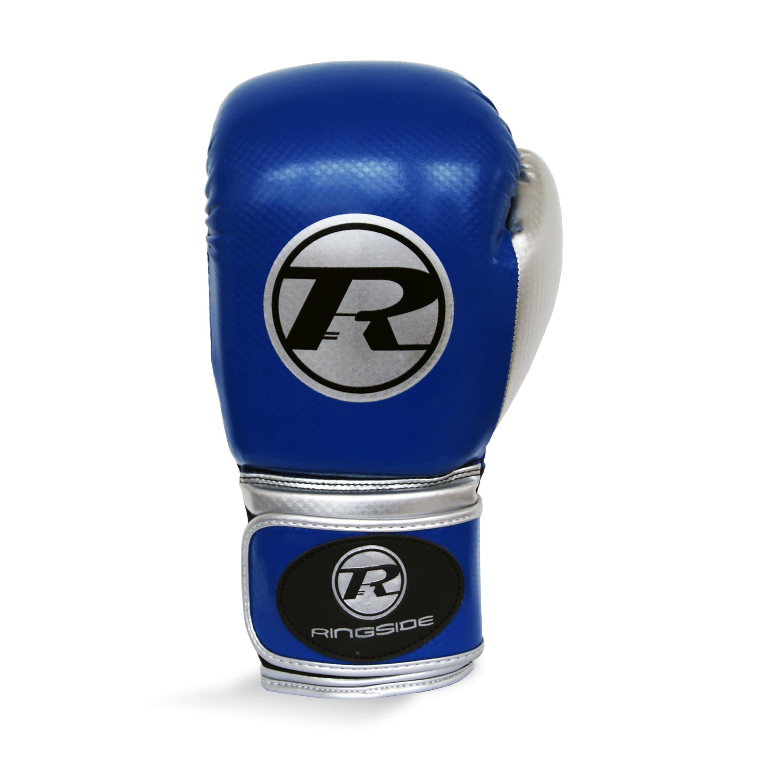 RINGSIDE BOXING Pro Fitness Glove Synthetic Leather Glove - Metallic Navy / Black / Silver