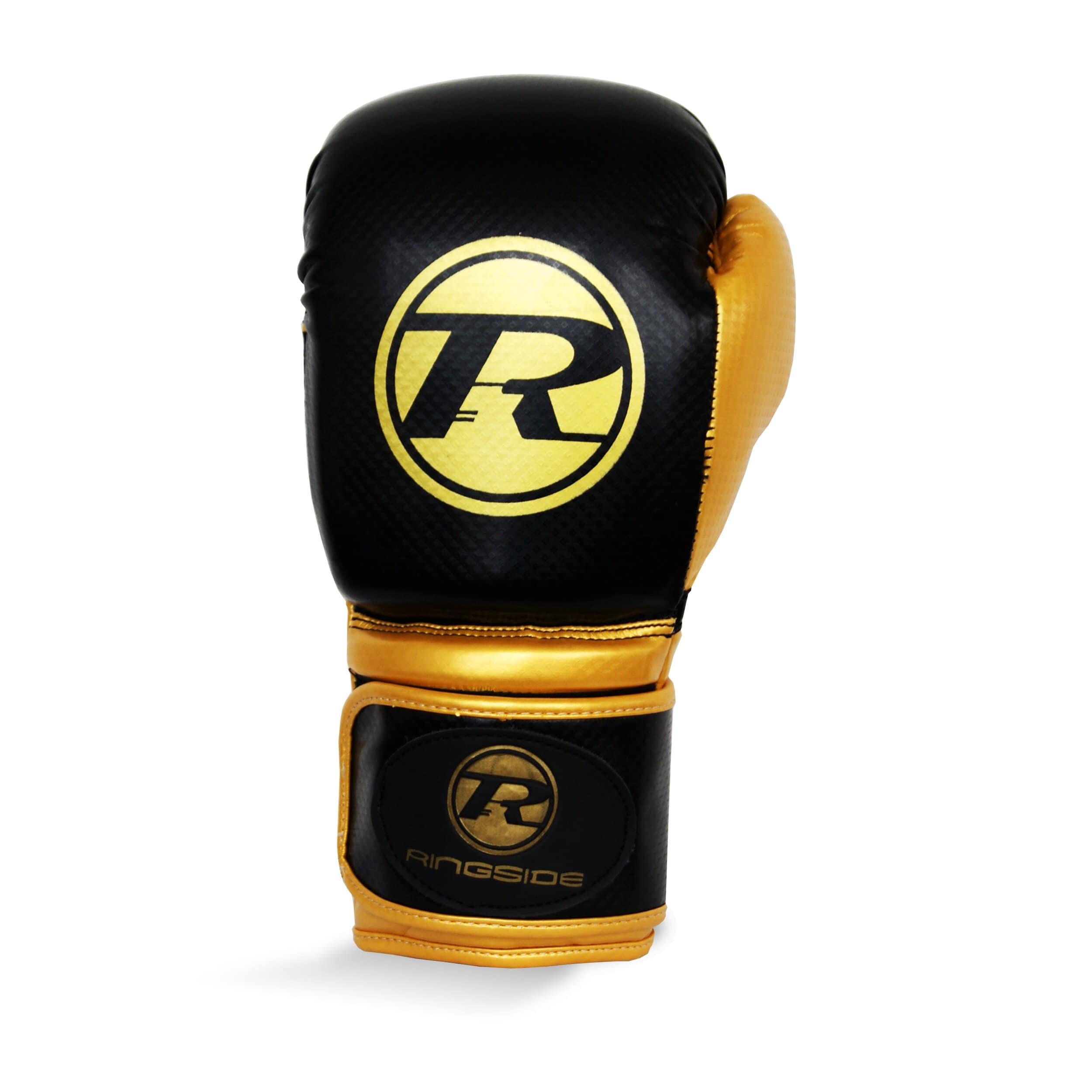 RINGSIDE BOXING Pro Fitness Glove Synthetic Leather Glove - Metallic Black / Gold