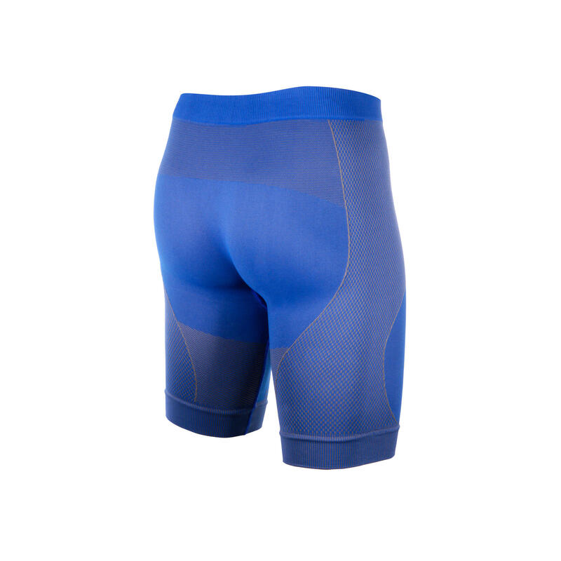 Pantalones técnicos hombre running fitness térmico transpirable azul