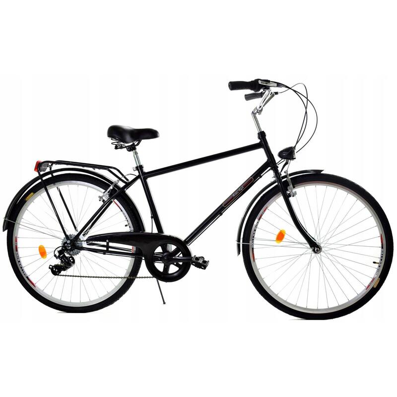 Bicicleta Barbati Davi Dallas Roata 28” 6 viteze Negru, 165-190 cm inaltime