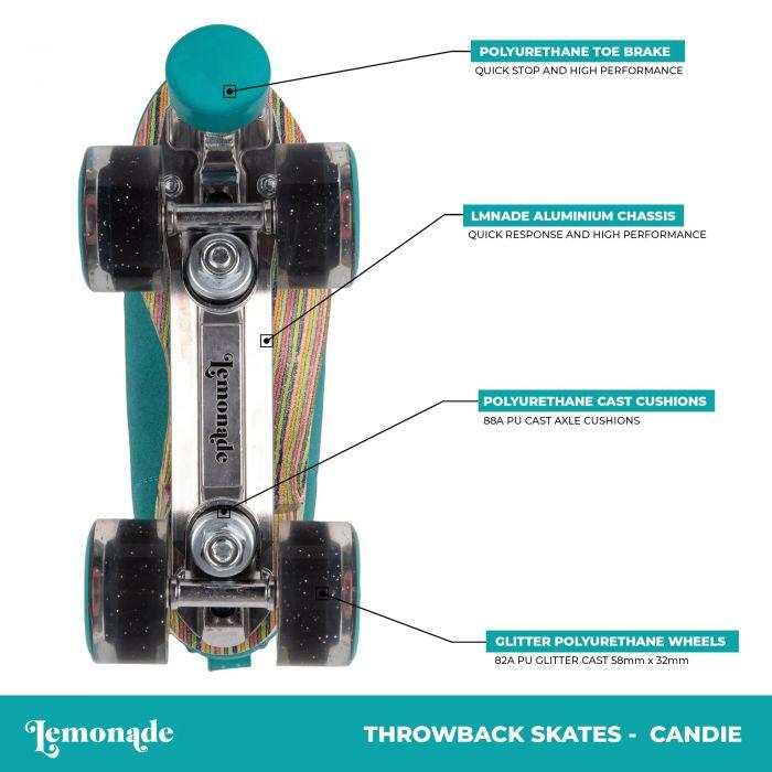 LMNADE Throwback Quad Skates - Candie Turquoise 3/5