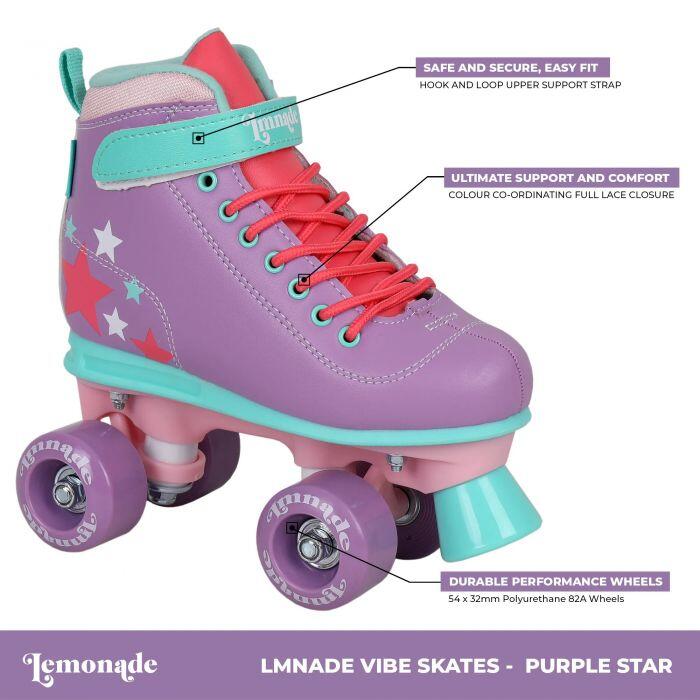 LMNADE Vibe Quad Skates - Purple Stars 2/5