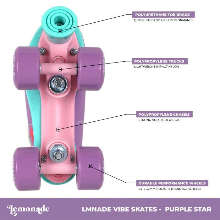 LMNADE Vibe Quad Skates - Purple Stars 3/5