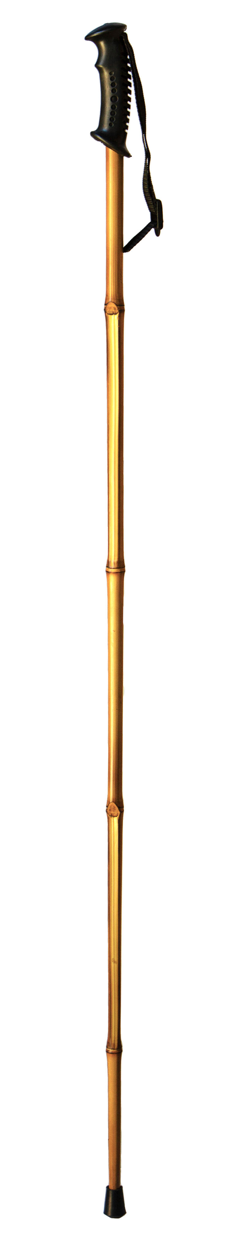 Bastón de senderismo caña bambú empuñadura trekking 110cm 170gr