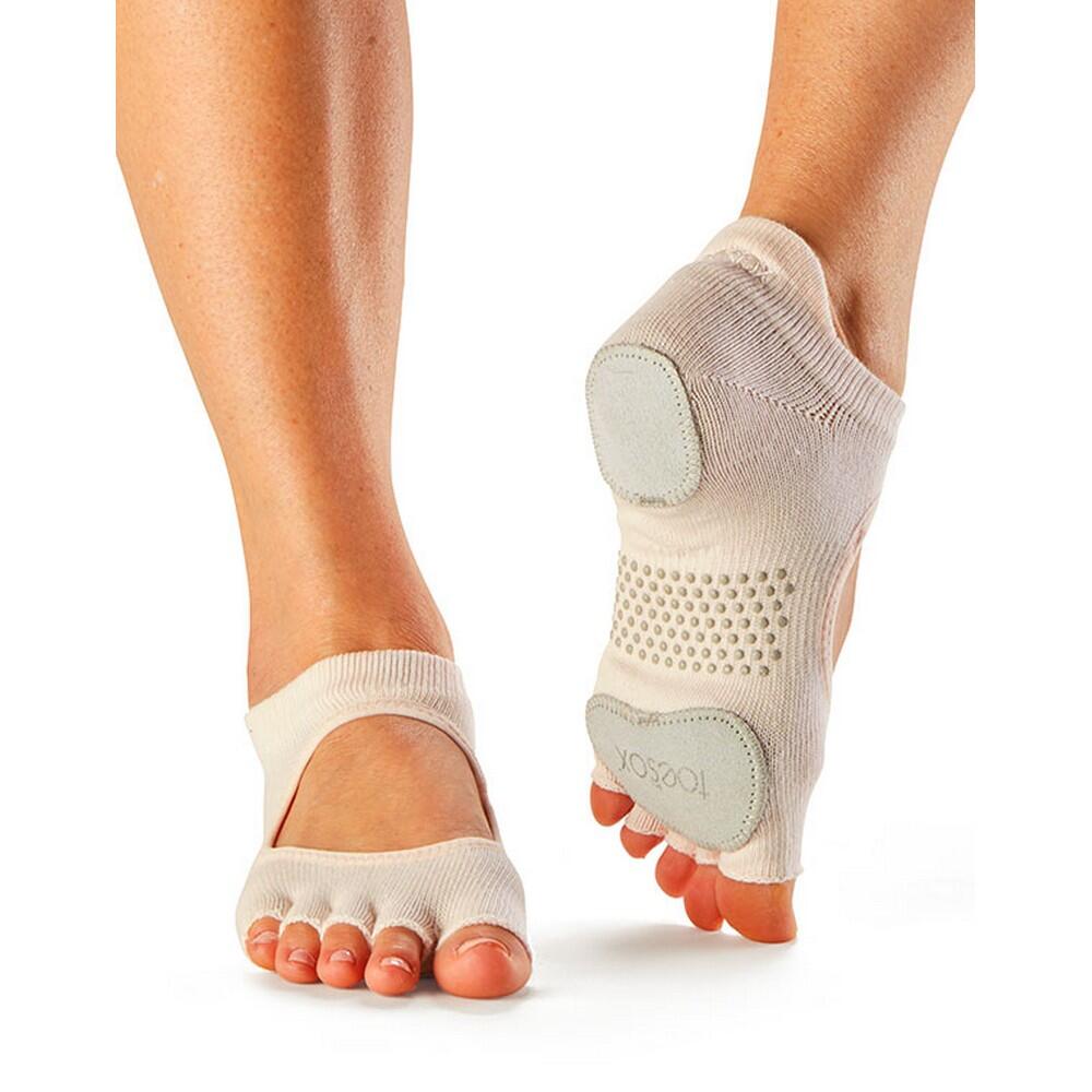 TOESOX Womens/Ladies Prima Bellarina Half Toe Socks (Pink)