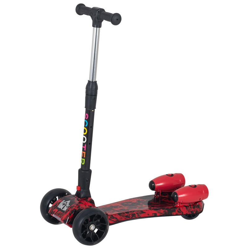 Patinete para niños plegable ajustable HOMCOM 62x27x63-81 cm negro