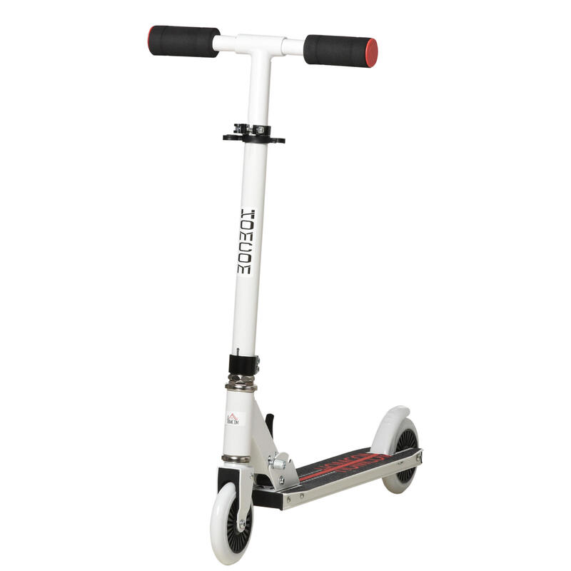 Trotinete para Crianças HOMCOM 67.7x34x89.5 cm Branco