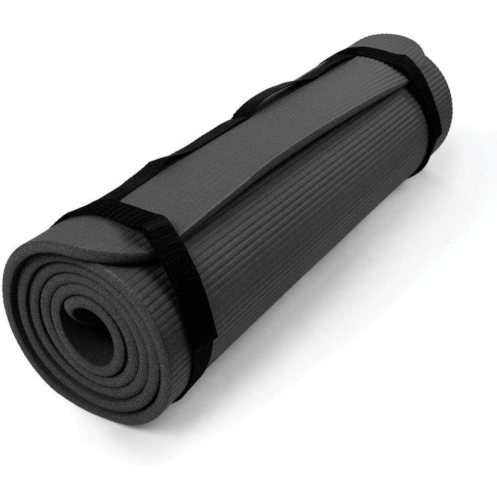 NBR Yoga Mat (Black) 3/4