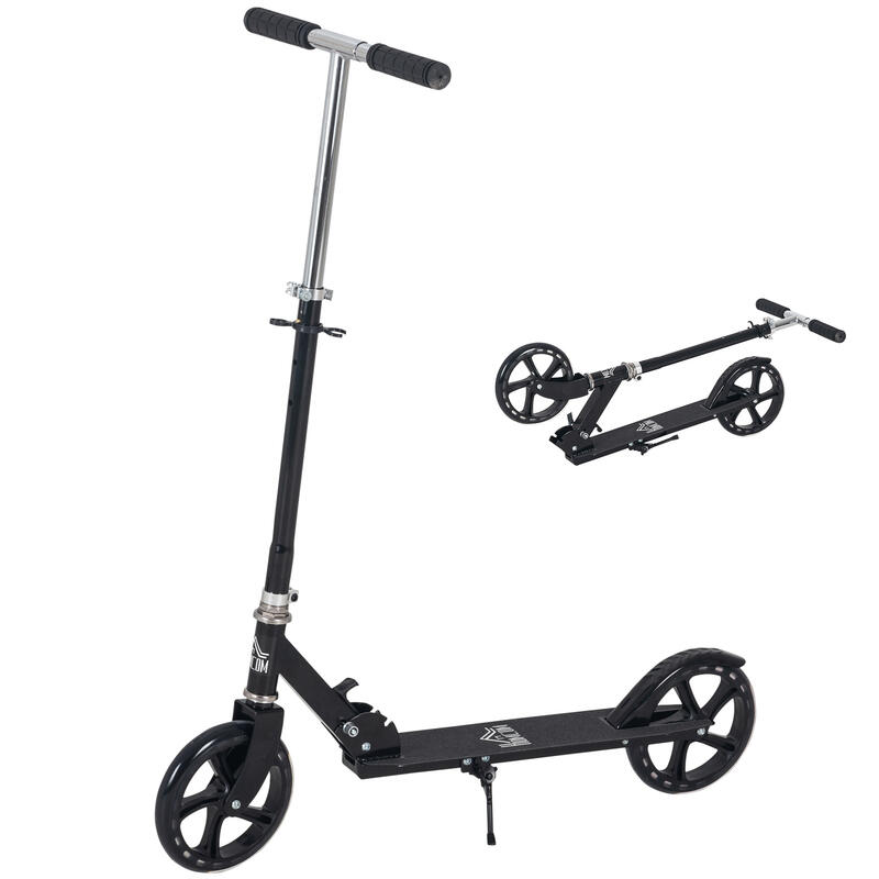 Trotinete Infantil HOMCOM 88x37x75-100 cm Preto