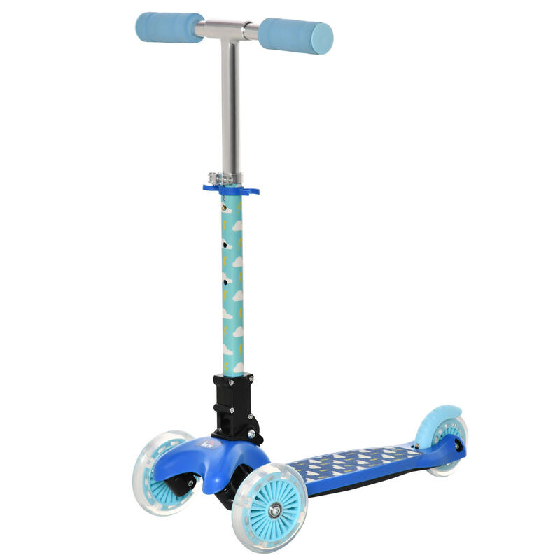 Trotinete para Crianças HOMCOM 54.7x32.5x69 cm Azul