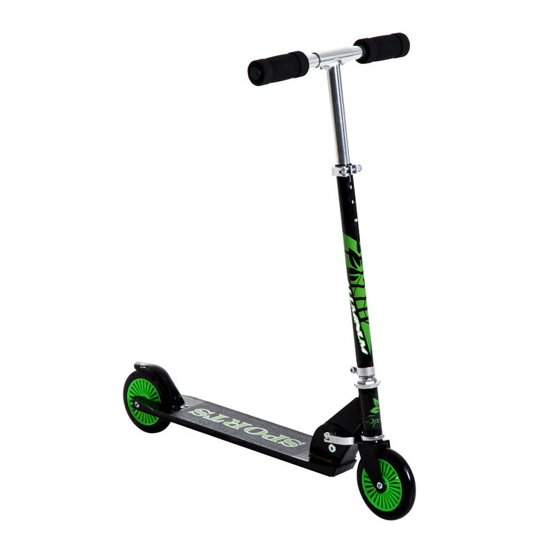 Trotinete Dobrável HOMCOM 64x11x(66-82) cm Preto e Verde