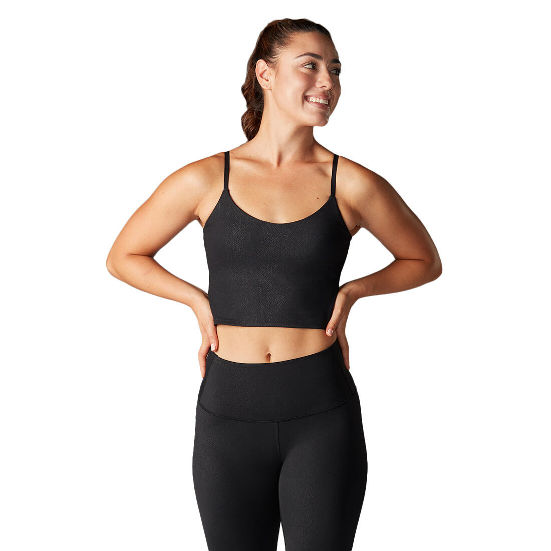 TAVI NOIR Womens/Ladies Python Print Sports Bra (Ebony)