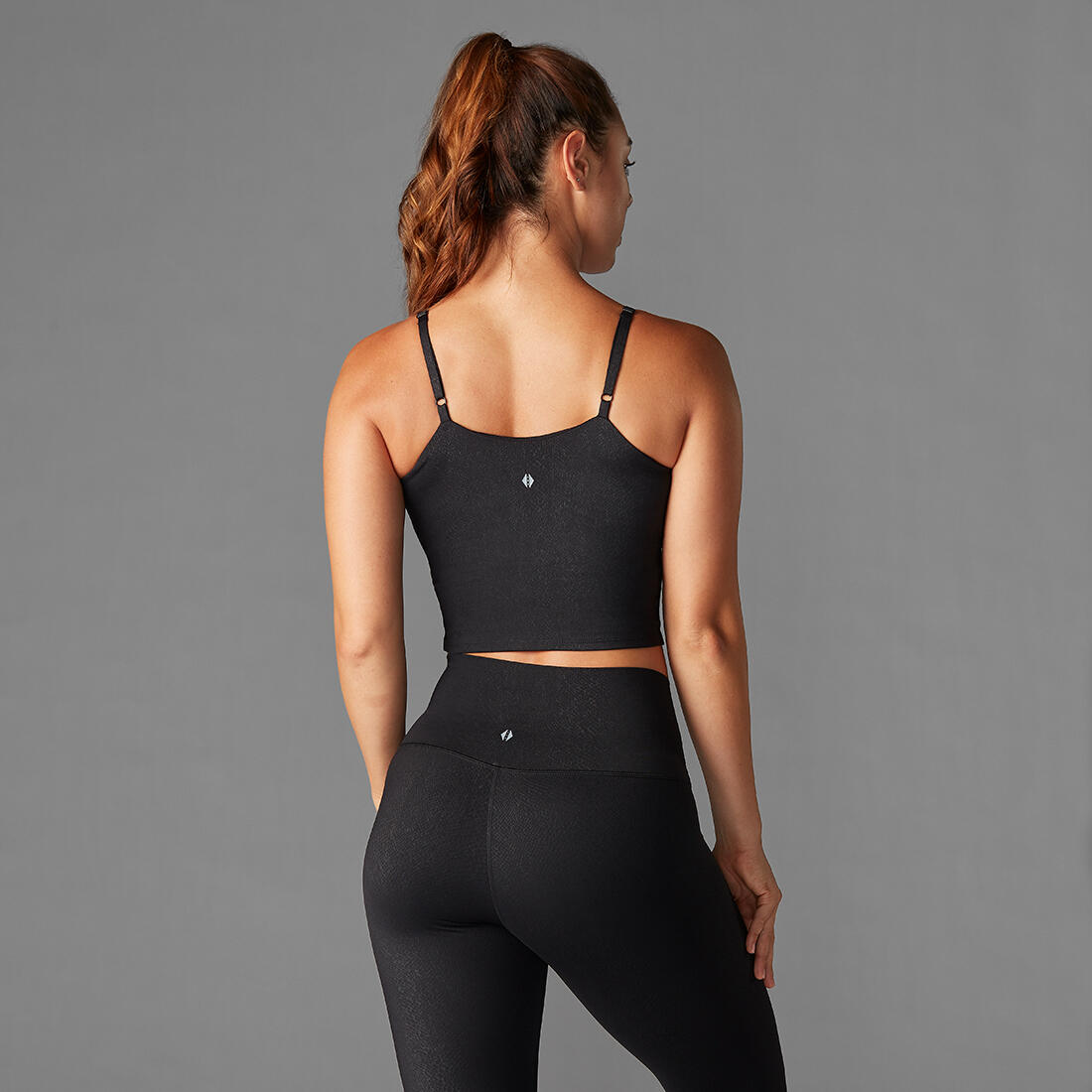 Womens/Ladies Python Print Sports Bra (Ebony) 3/6
