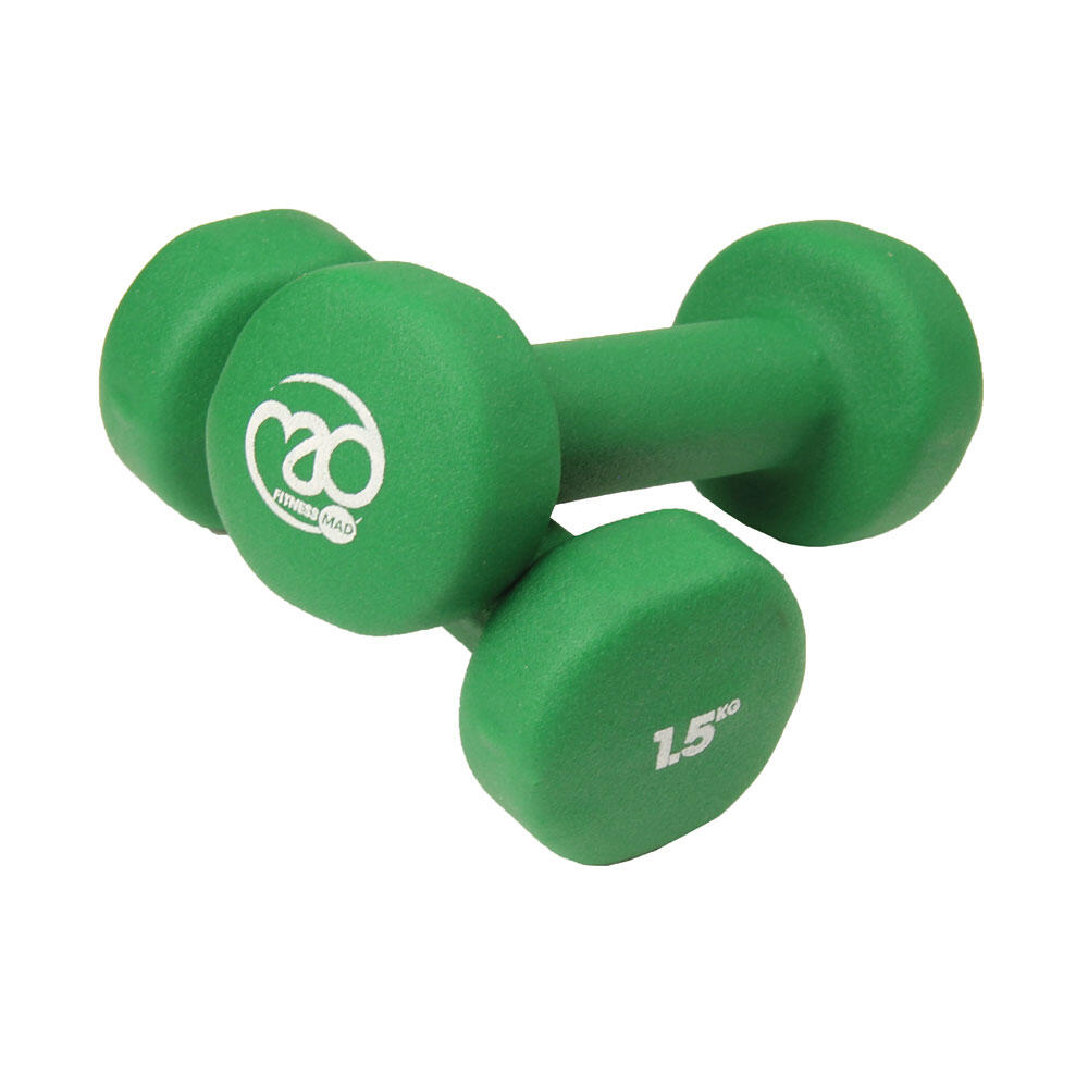 FITNESS-MAD Dumbell Set (Pack Of 2) (Green)