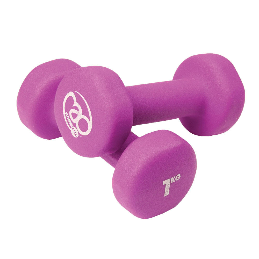 Fitness Mad Neoprene Dumbbells 1kg 2/3