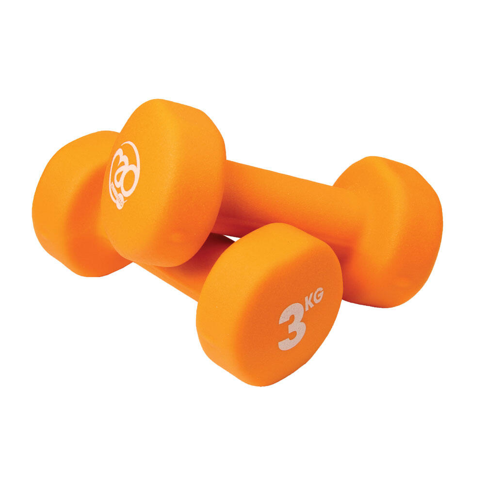 FITNESS-MAD Dumbell Set (Pack Of 2) (Orange)