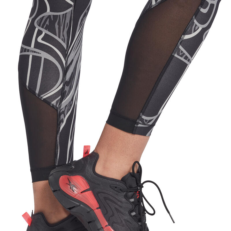 Dames legging Reebok Lux Perform Nature Grown Print Mid-Rise