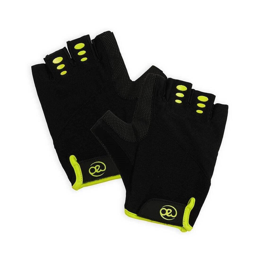 Mens Training Gloves (Black/Green) 3/4