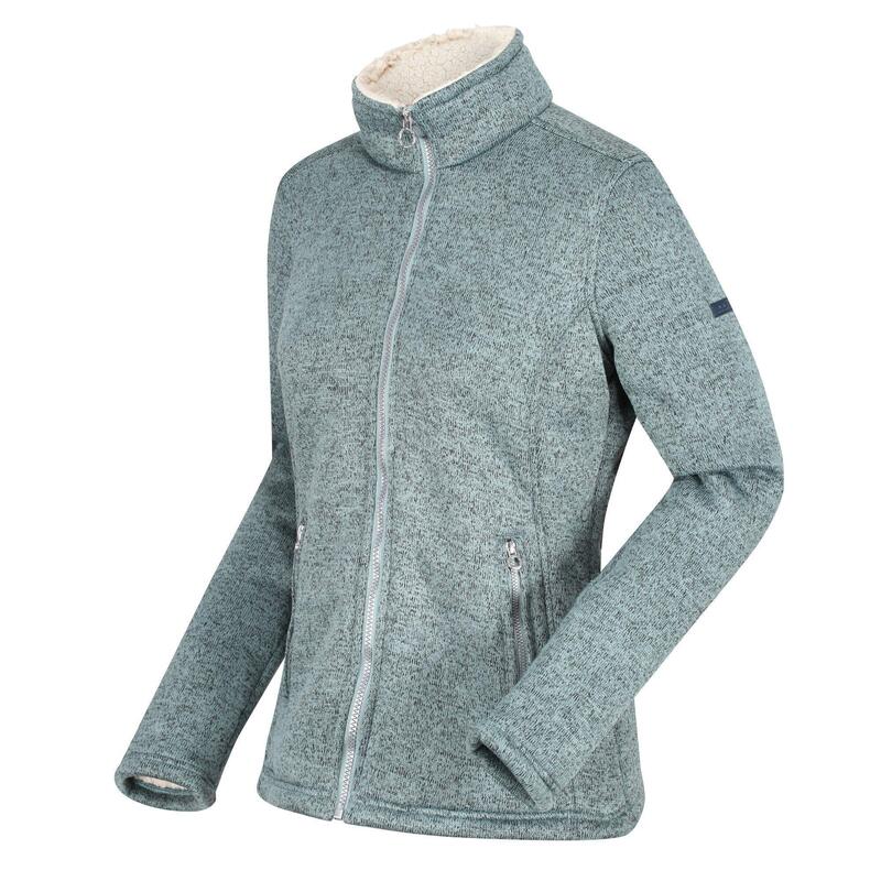 Razia Polaire de randonnée zippé pour femme - Ivy vert