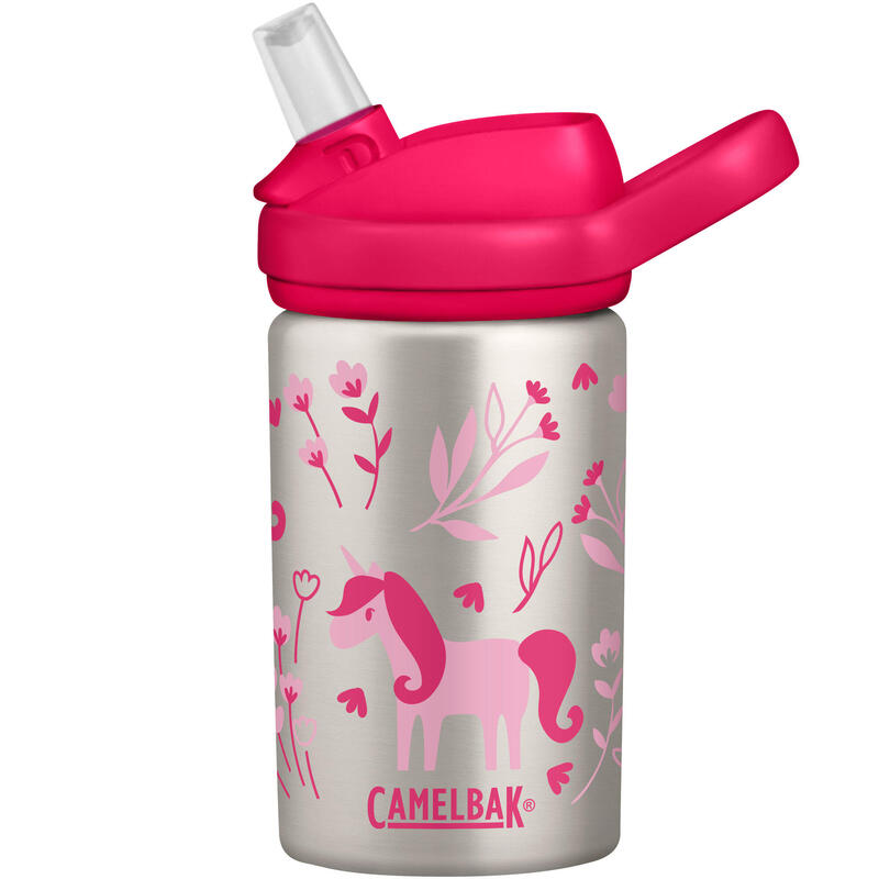 Bidon Camelbak Eddy+ Kids  Stainless Steel Single Wall - Unicorn & Blooms, 14OZ