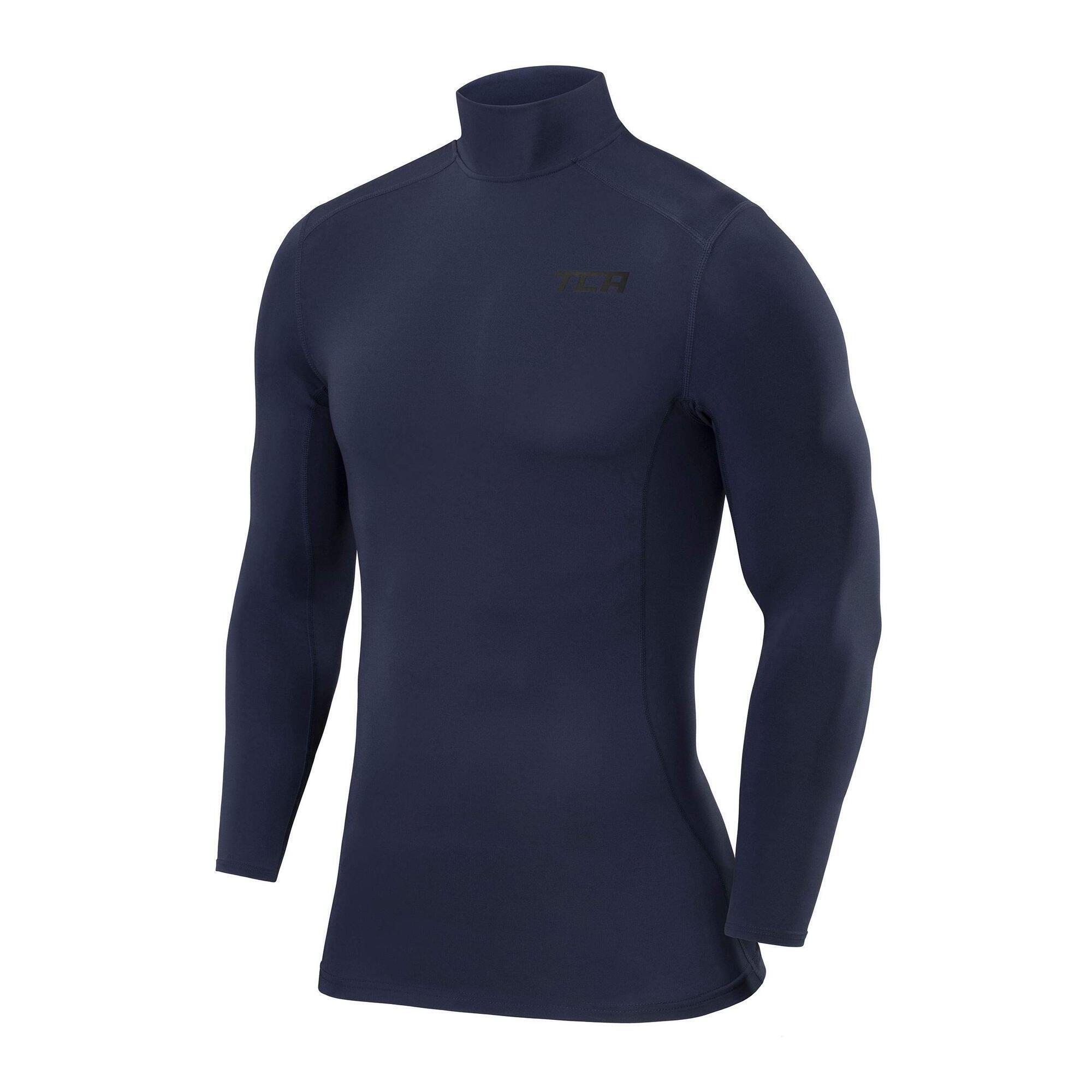 TCA Pro Performance Herren Kompression Langarm Thermo Oberteil mit Stehkragen