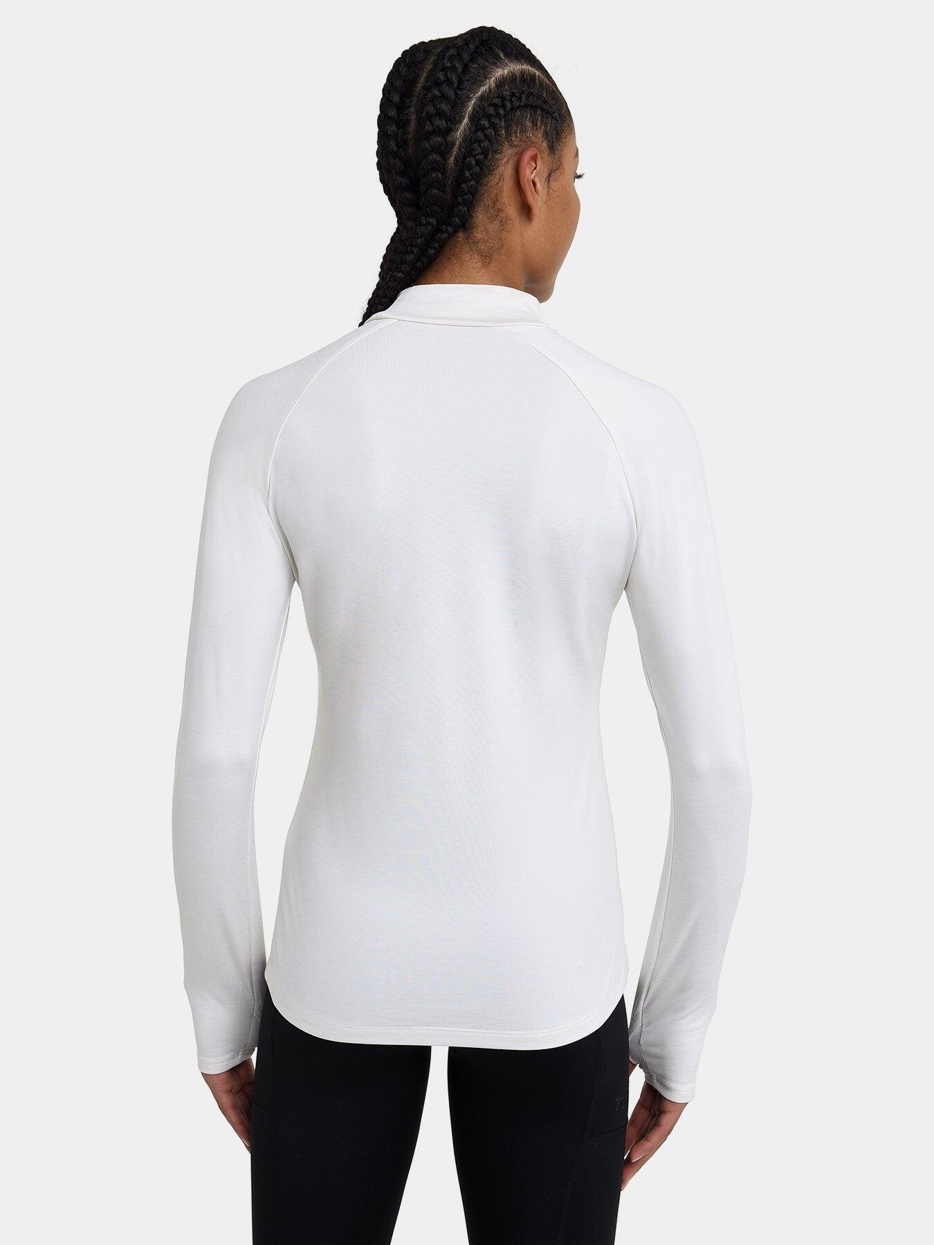 Women's Super Thermal Base Layer Top - Mock Neck - Marshmallow 2/5