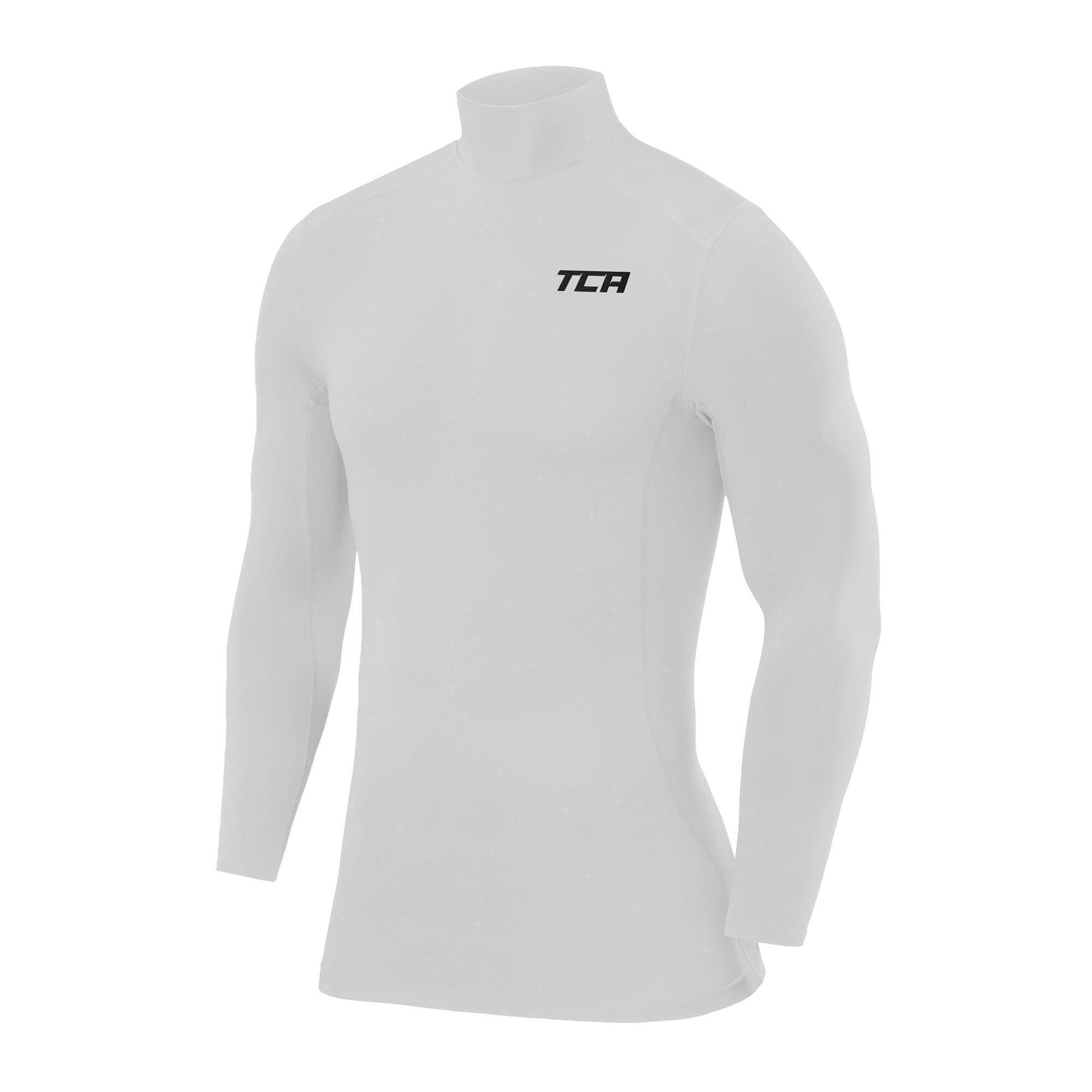 TCA Pro Performance Jungen Kompressions Thermoshirt, Langarmshirt mit Stehkragen