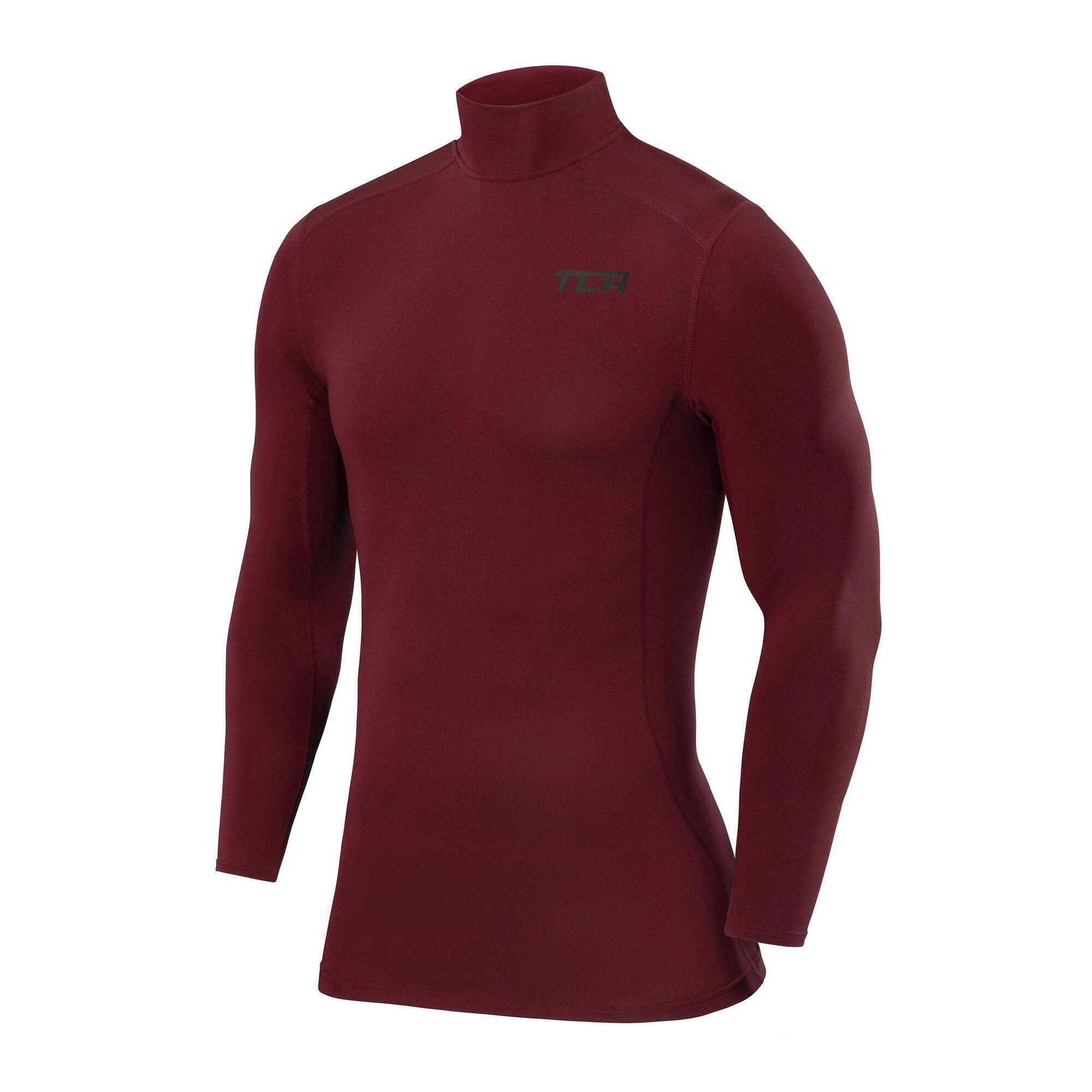 TCA Men's Pro Performance Baselayer Long Sleeve Mock Neck Top