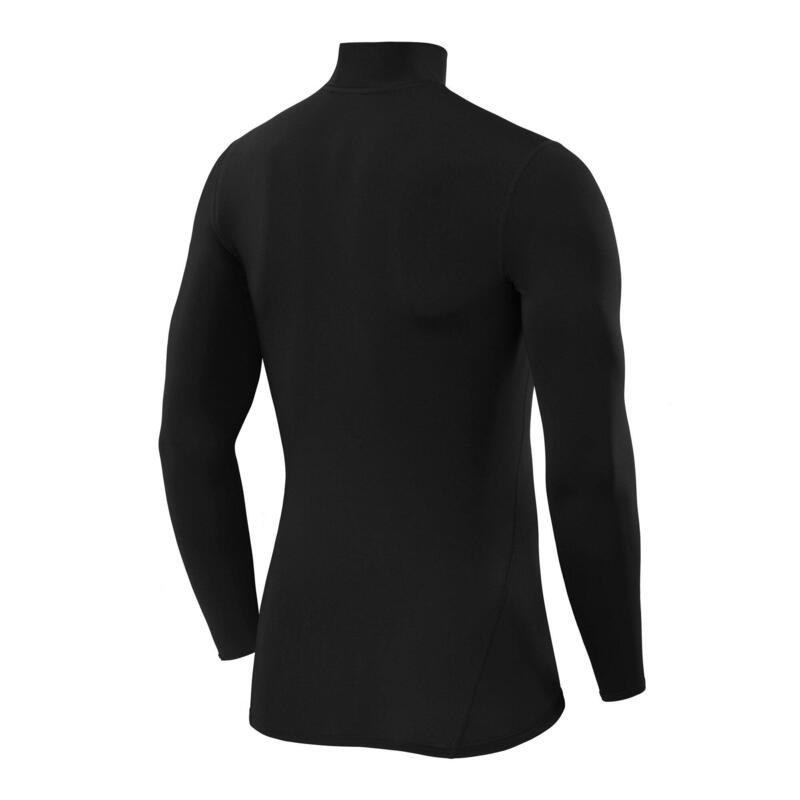 Herren Pro Performance Largarm Kompressions-Shirt mit Stehkragen