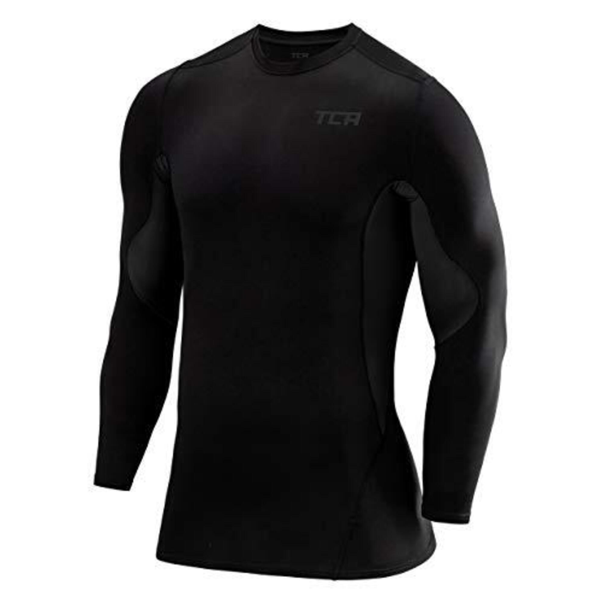 TCA Boys' Super Thermal Compression Top - Black Stealth