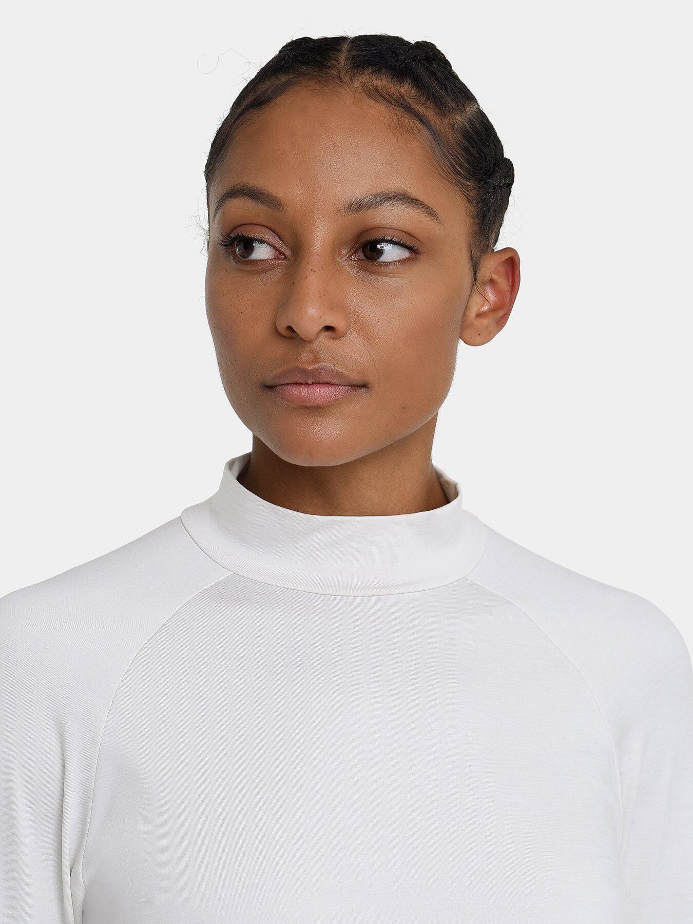 Women's Super Thermal Base Layer Top - Mock Neck - Marshmallow 4/5