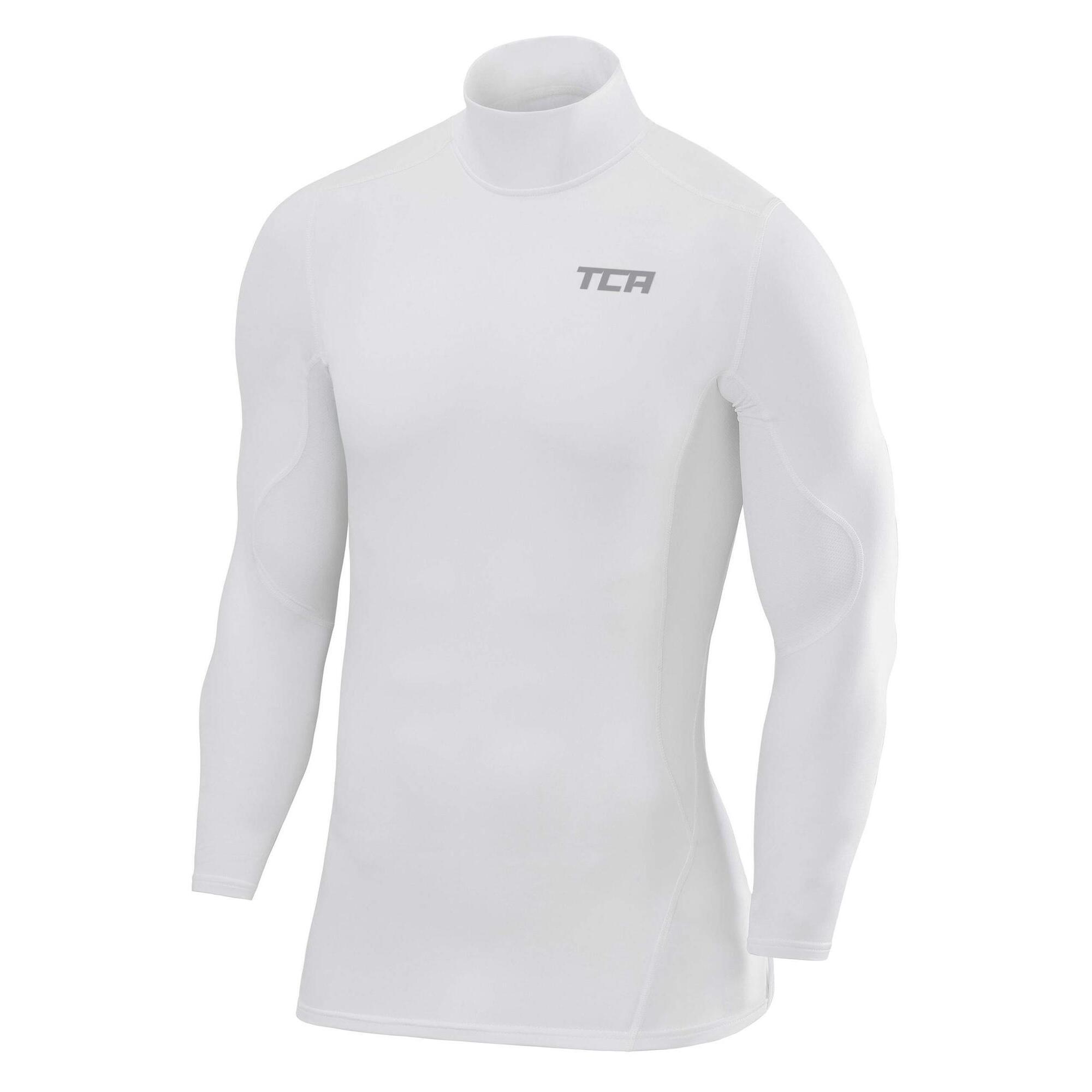TCA Pro Performance Tee-Shirt de Compression Homme & Garçon de Sport à Manches Longues et Col Montant 