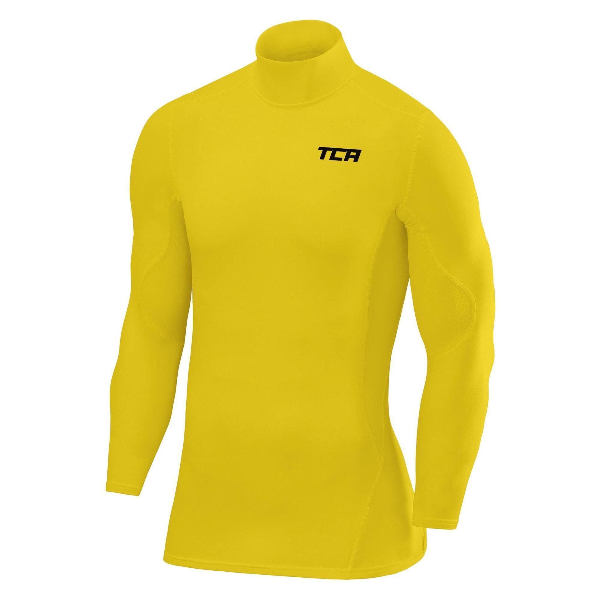 TCA Herren SuperThermal Baselayer Langarmshirt, Kompressionshirt mit Stehkragen