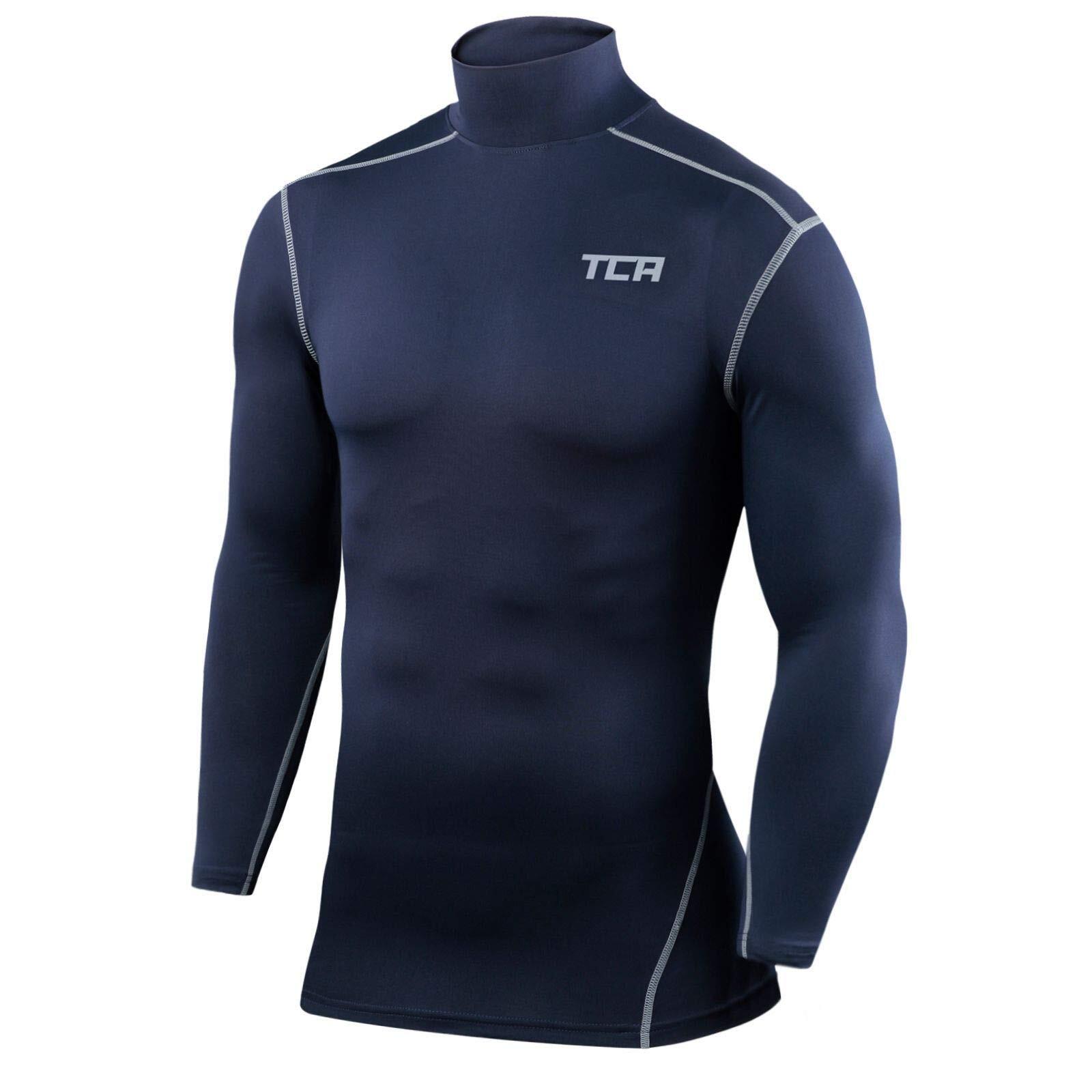 TCA Pro Performance Jungen Kompressions Thermoshirt, Langarmshirt mit Stehkragen