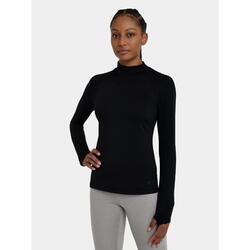 TERODACO Half Zip Thermal Base Layer Women Warm Wicking Ski Base Layers with Micro Fleece Long Sleeves Ladies Thermal Tops for Running Hiking Cycling Soft Quick Dry Breathable 