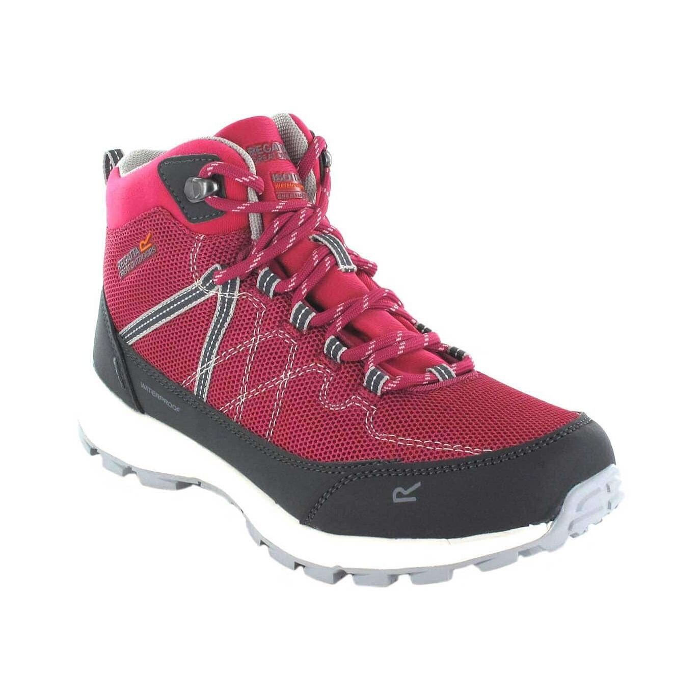 SAMARIS LITE Women's walking boots (Bright red / Grey)