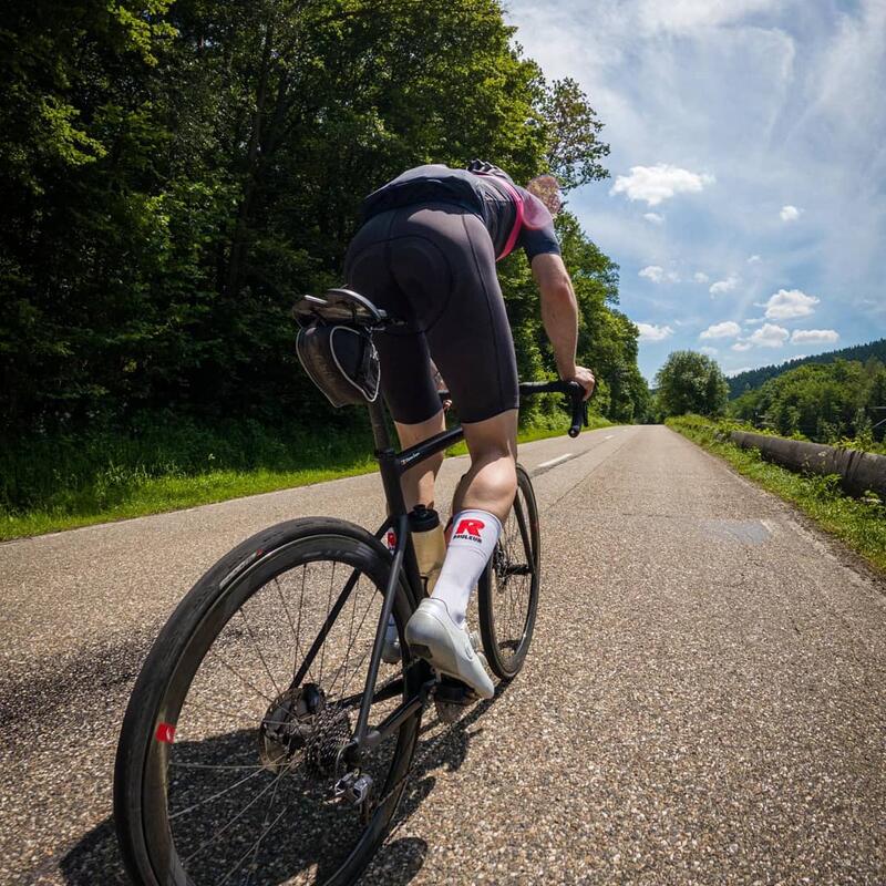 Chaussette de cyclisme 'Rouleur' blanche