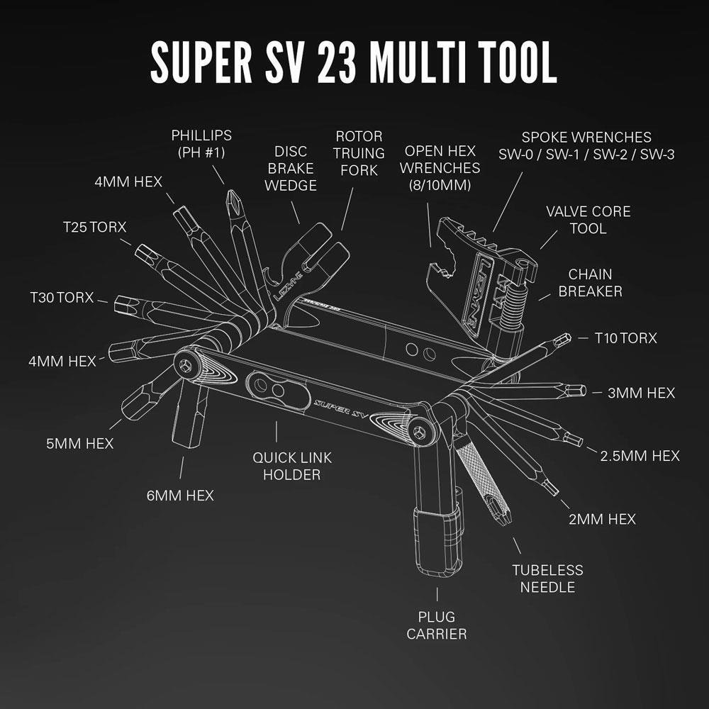 Lezyne Super SV23 Compact Bicycle Multi Tool 4/4
